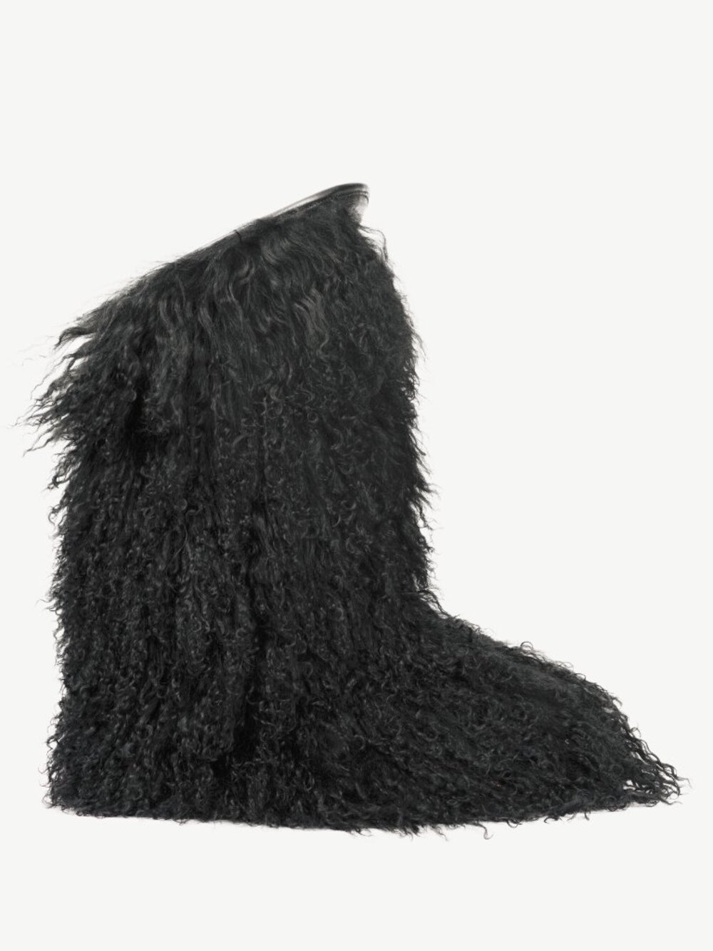 Saint Laurent Nero Panenelli Mongolia Furry Patch Snowboots